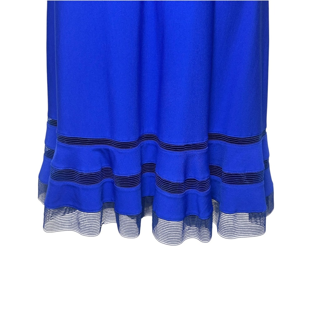 Tadashi Shoji Marna Blue Pintuck Pleated Cocktail Dress Size M NWT Made in USA - Picture 10 of 13